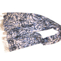 100%Cashmere Double Faced Animal Printed Shawl